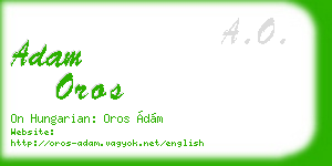 adam oros business card